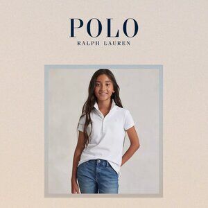 Polo Ralph Lauren Big Girls Stretch Cotton Mesh Polo Shirt (NWT)